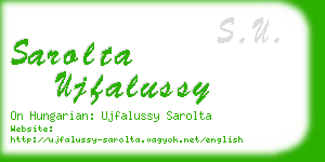 sarolta ujfalussy business card